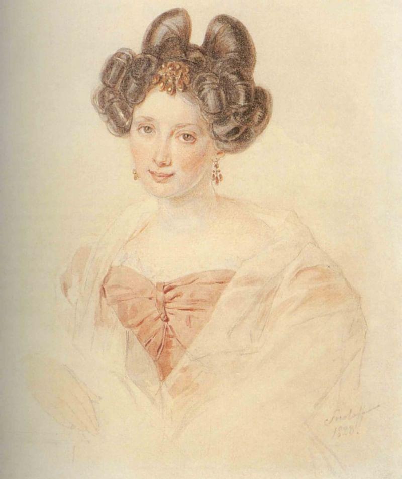 Екатерина Бакунина. Рисунок П.Ф. Соколова. 1828. ГЛМ