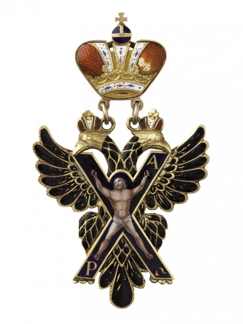 Знак ордена Святого апостола Андрея Первозванного. Автор: ювелир М. Арнд