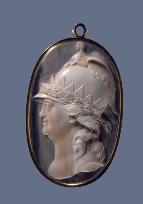 Мария Федоровна (жена Павла I). Портрет Екатерины II в образе Минервы. 1789. Эрмитаж