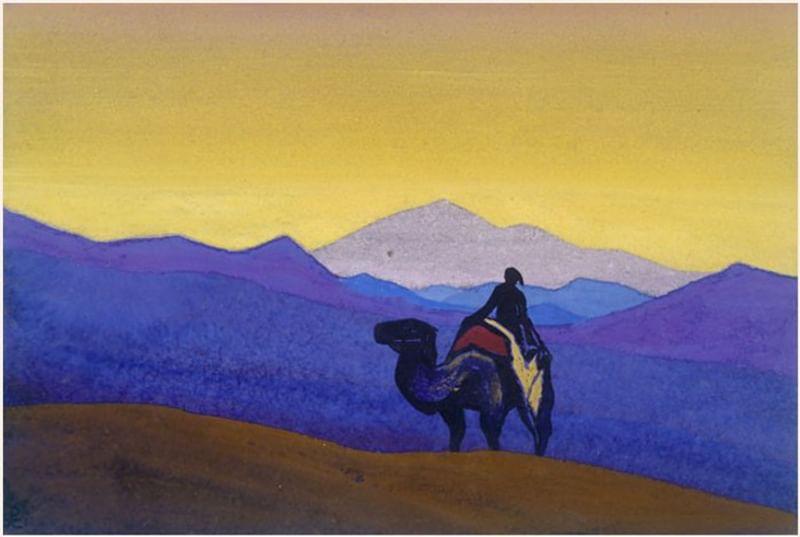 Николай Рерих. Корабль пустыни (Одинокий путник). 1935–1936. Международный центр-музей им. Н.К. Рериха