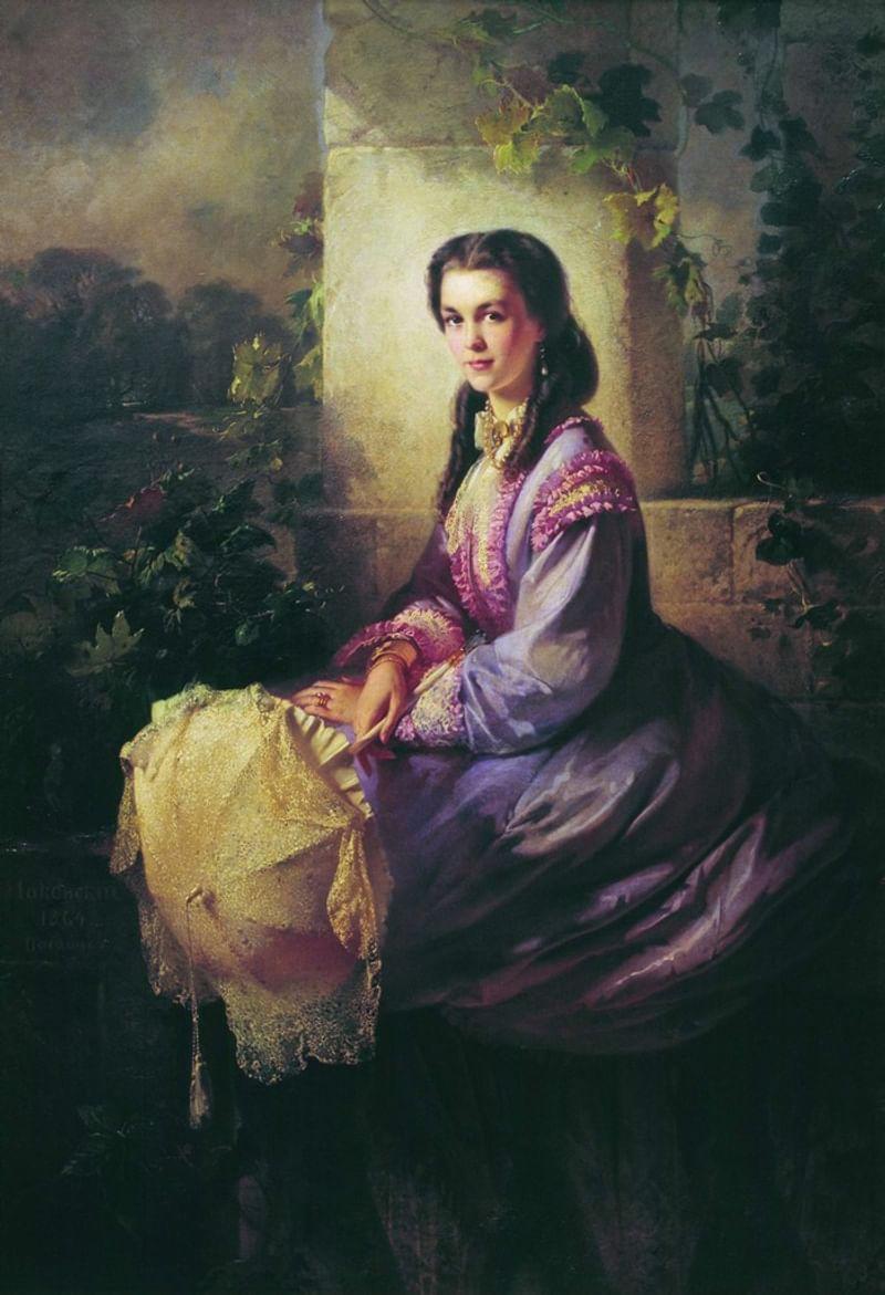 Константин Маковский. Портрет графини С.Л. Строгановой. 1864