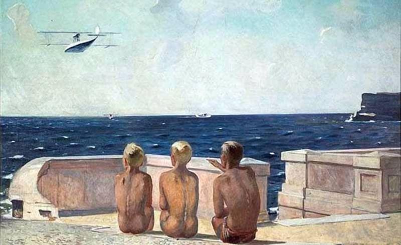 Александр Дейнека. Будущие летчики. 1938. Третьяковская галерея