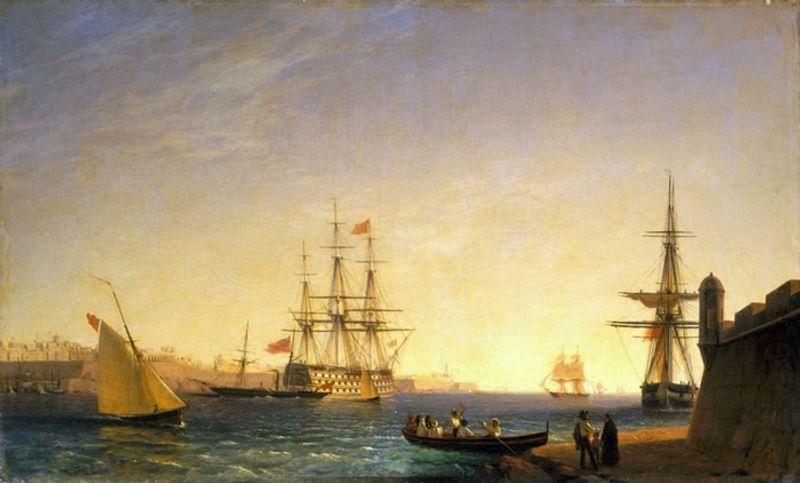 Порт Ла-Валетта на острове Мальта. 1844. ГРМ