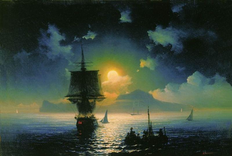 Лунная ночь на Капри. 1841. ГТГ