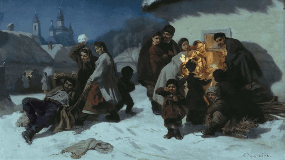Константин Трутовский. Колядки в Малороссии. 1864&amp; Государственный Русский музей, Санкт-Петербург