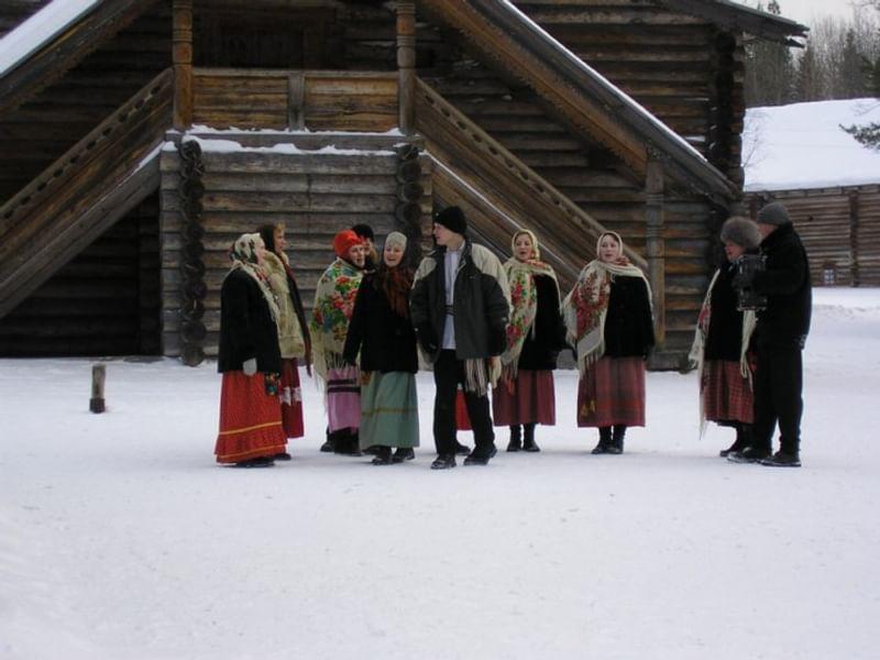 Выступление хорового коллектива “Славутица”. Масленица в музее “Малые Корелы”