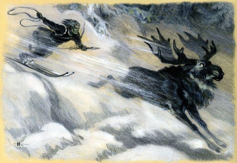 «Калевала». Иллюстрация Николая Кочергина. 1960-е