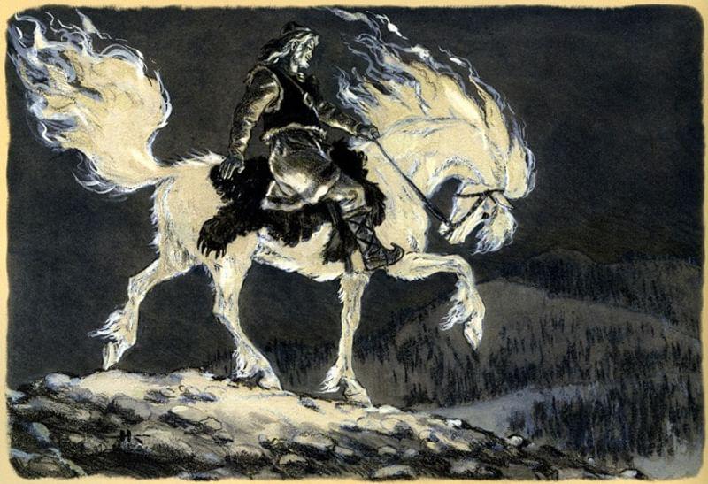 «Калевала». Иллюстрация Николая Кочергина. 1960-е