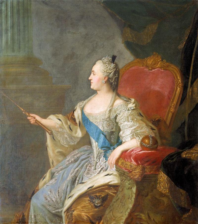 Портрет императрицы Екатерины II. Ф.С. Рокотов. 1763 г.