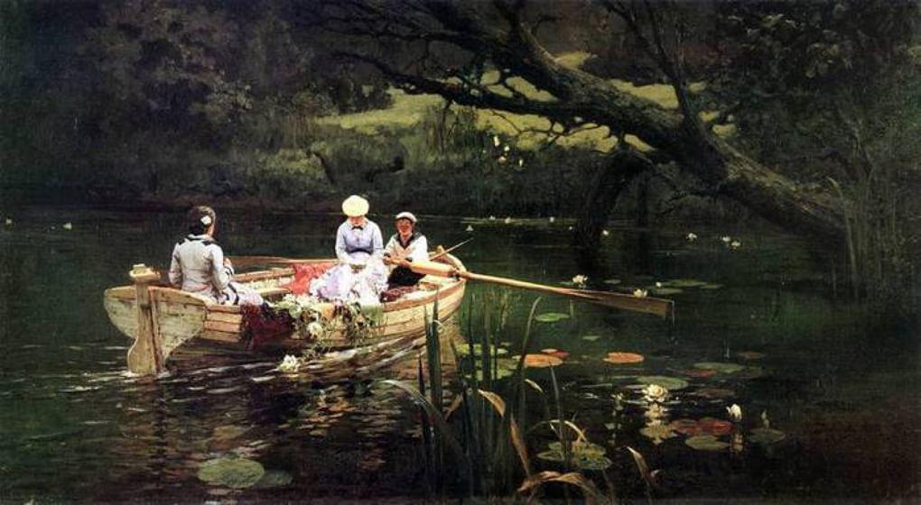 На лодке. Абрамцево, 1880 г.