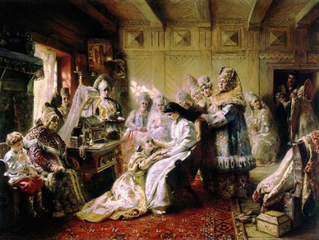 К. Е. Маковский. Под венец. 1884. Серпуховский художественно-исторический музей