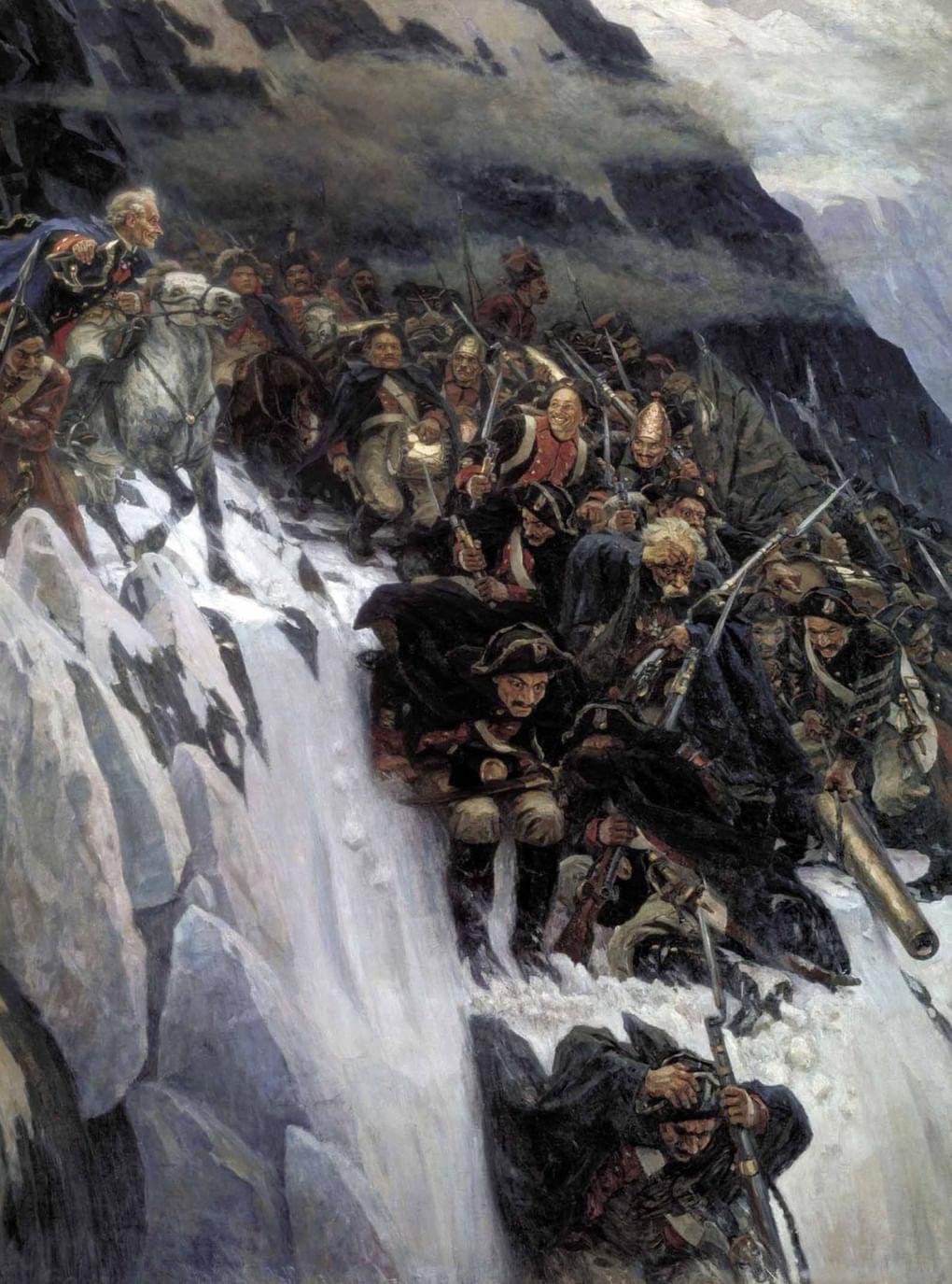 В.И. Суриков. Переход Суворова через Альпы в 1799 году. 1899. Государственный Русский музей