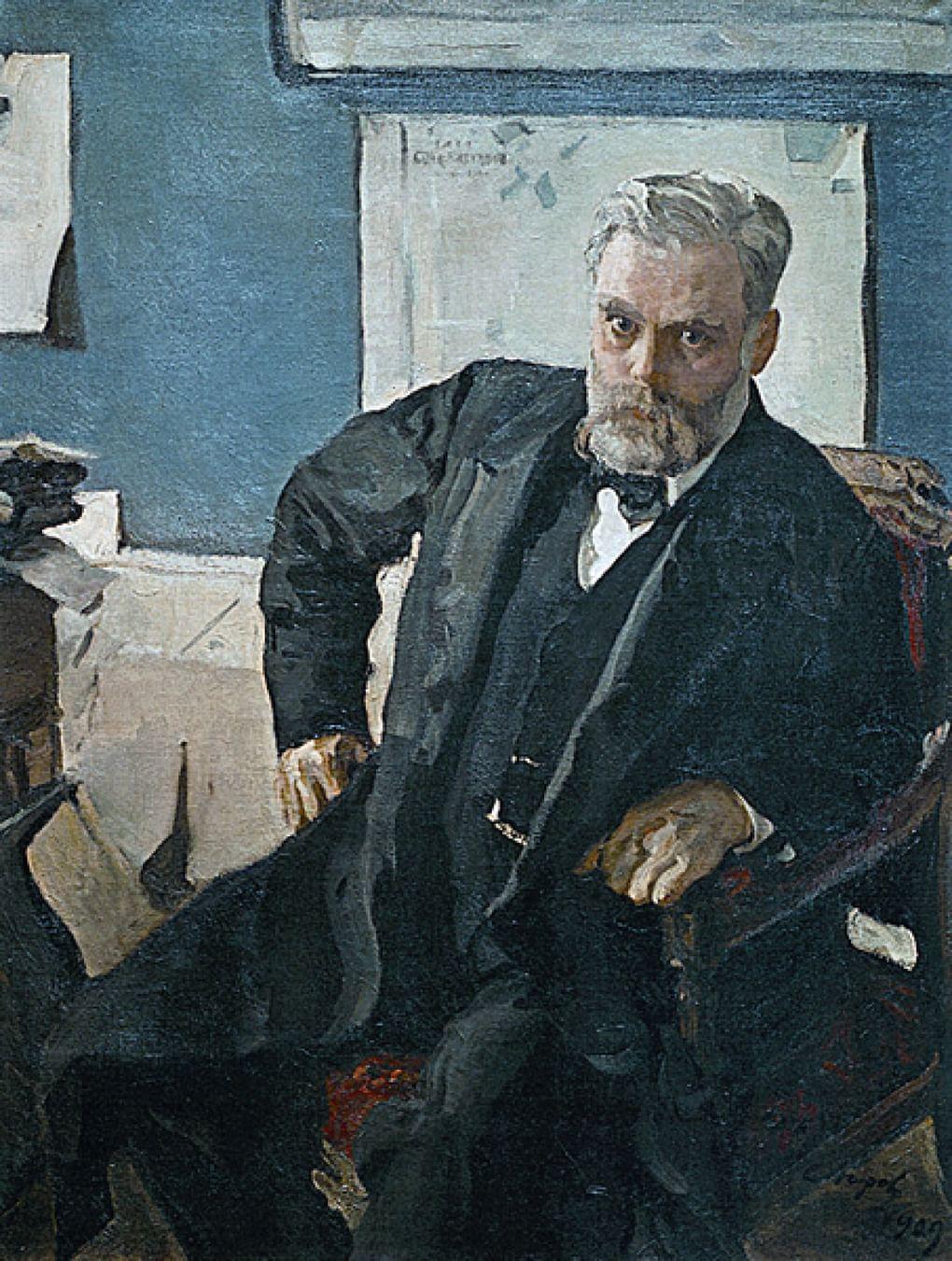В. Серов. Портрет Эммануэля Нобеля. 1909. Коллекция Петра Авена