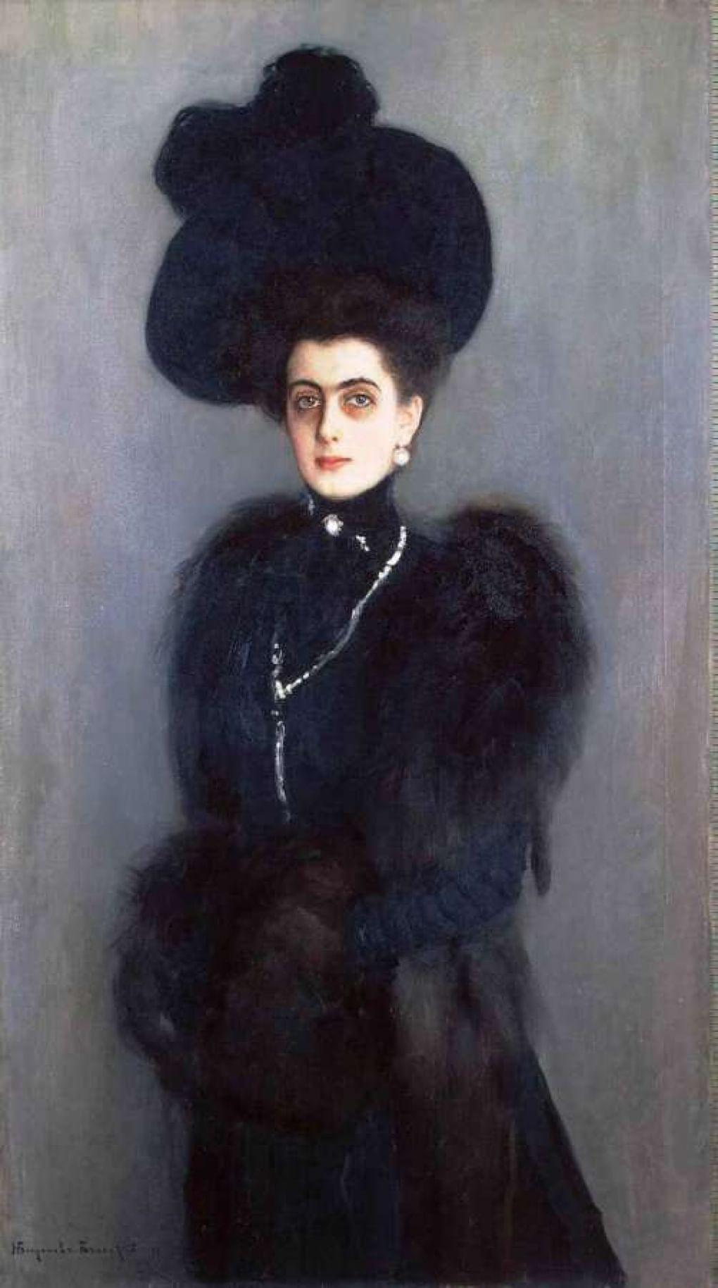 Н. Богданов-Бельский. Портрет М.П. Абамелек-Лазаревой (Демидовой). 1890-е. Государственный Эрмитаж