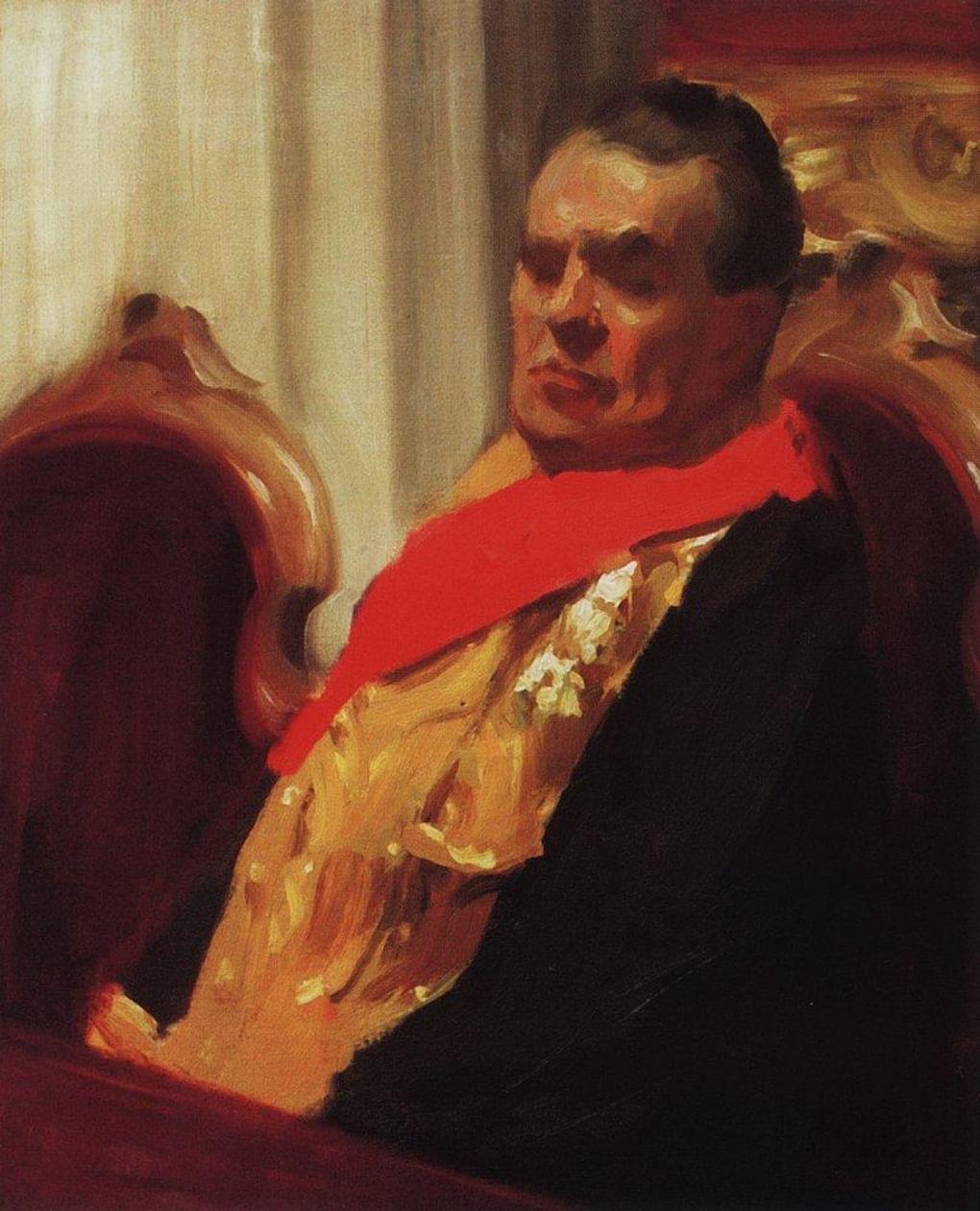 Б. Кустодиев. Портрет А.А. Половцева (этюд). 1902–1903. Музей Республики Беларусь
