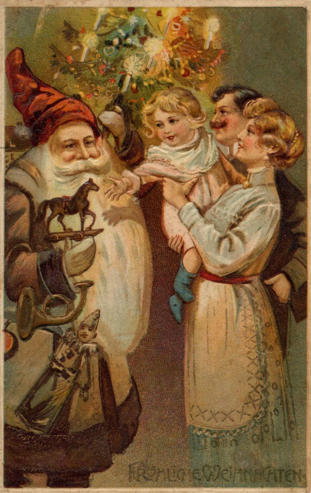 Старинная рождественская открытка. Фото: Л. Виноградова / Фотобанк «Лори» 