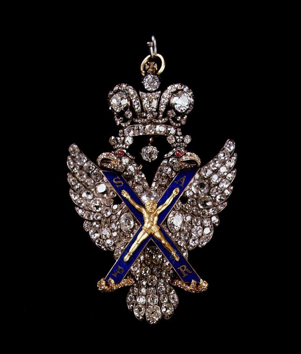Знак ордена Святого Андрея Первозванного. Ок. 1800. Эрмитаж