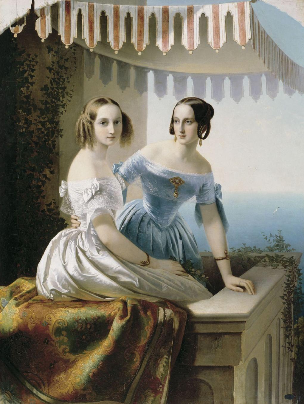 Т.А. Нефф. Великие княжны Мария и Ольга Николаевны. 1838