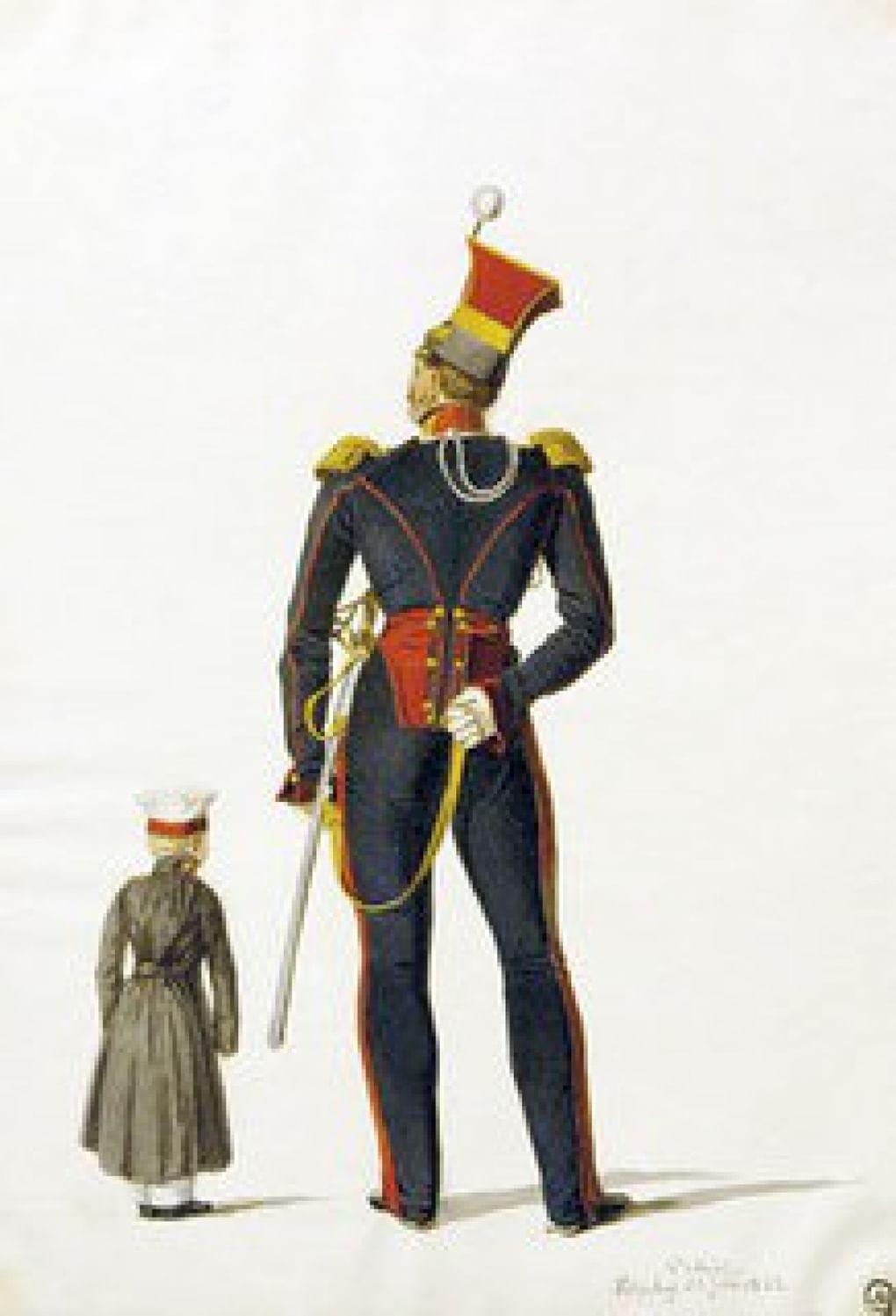 Л.И. Киль. Портрет Николая I с младшим сыном Константином. 1832