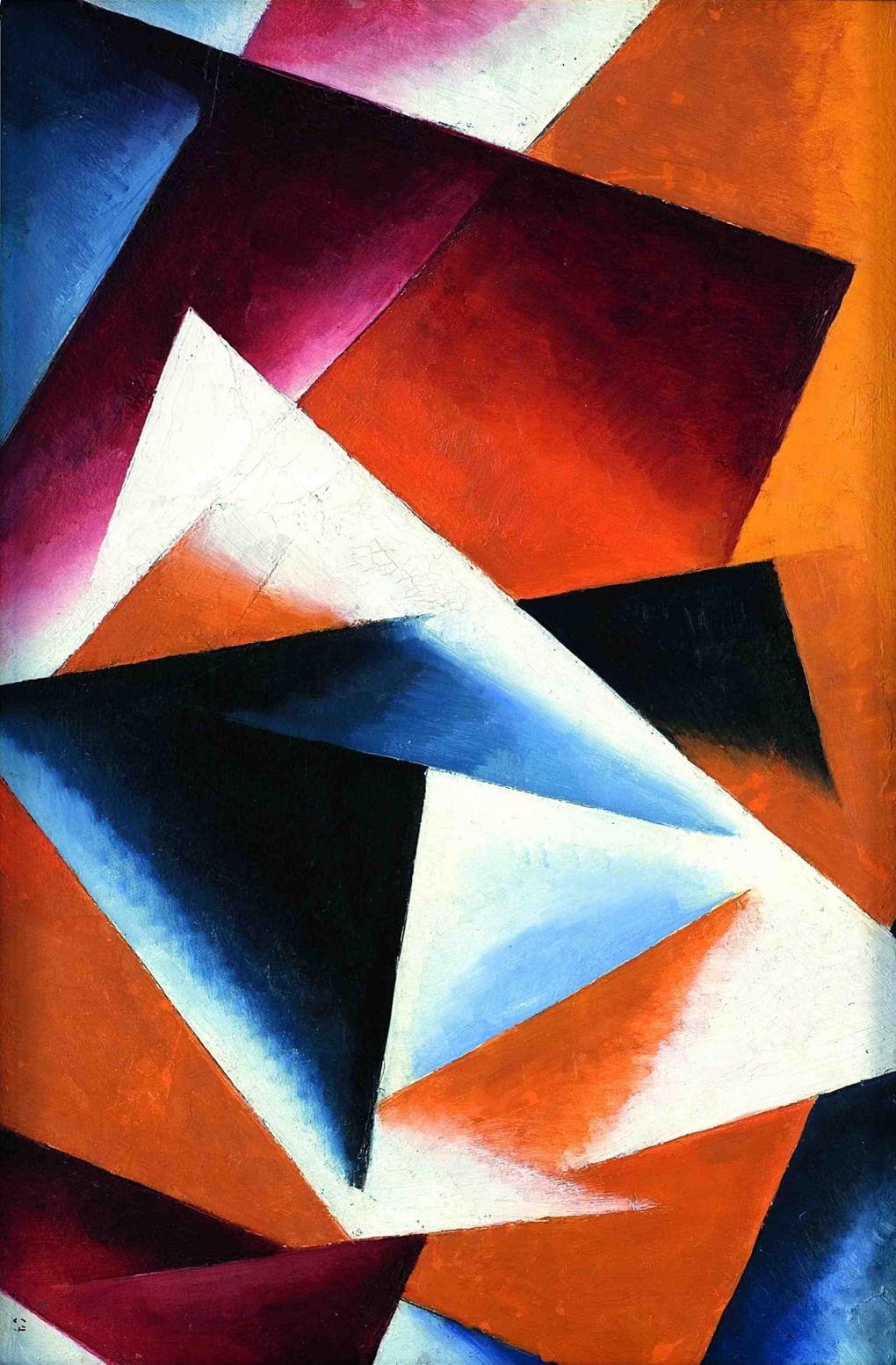 Любовь Попова. Оранжевая живописная архитектоника. 1918.
Ярославский художественный музей
