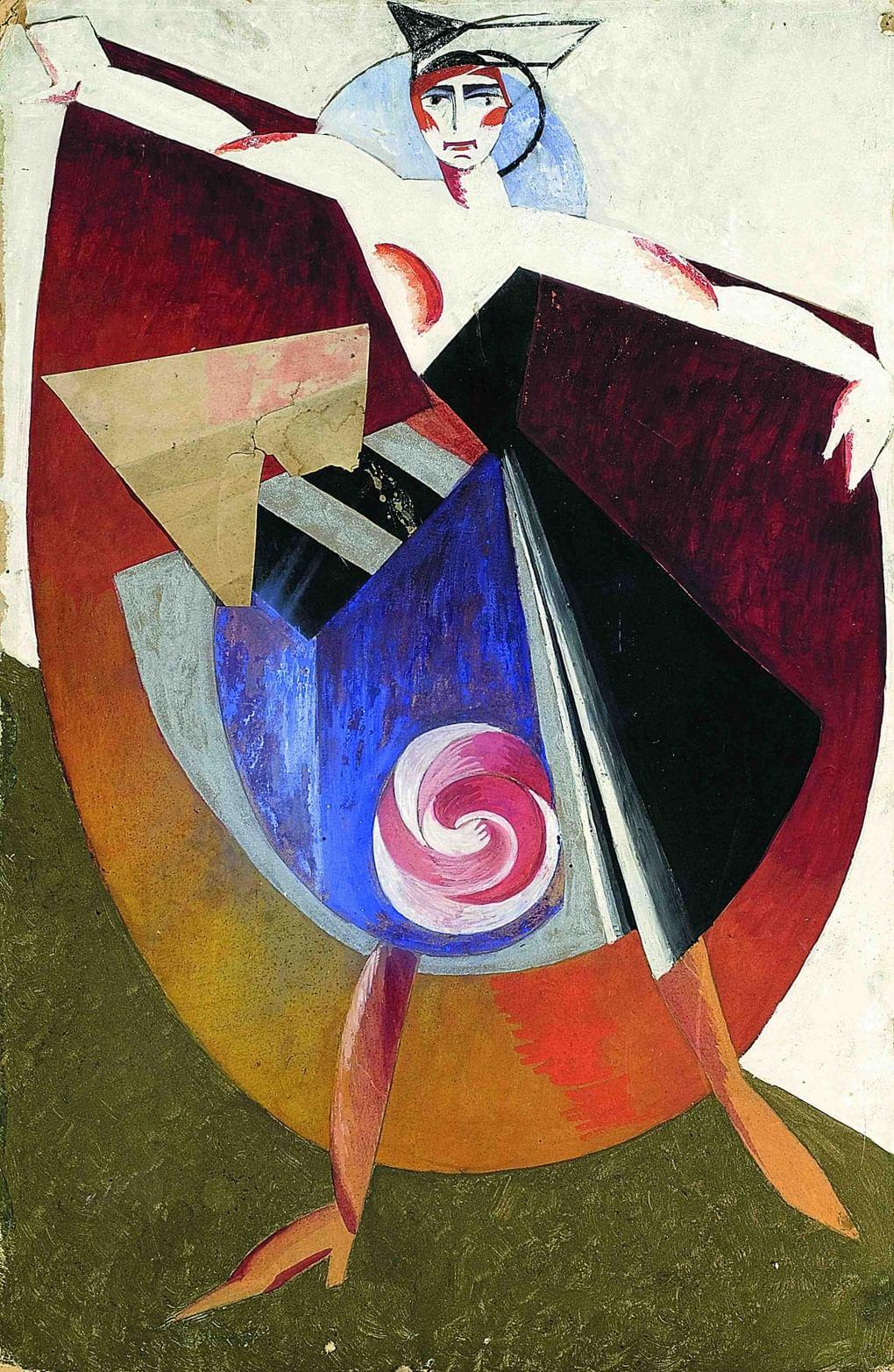 Александра Экстер. Балерина. Эскиз к постановке испанских танцев. 1918-1919. 
Ярославский художественный музей

