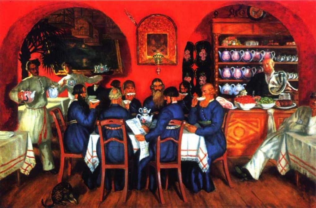 Б. Кустодиев. Московский трактир. 1916. ГТГ