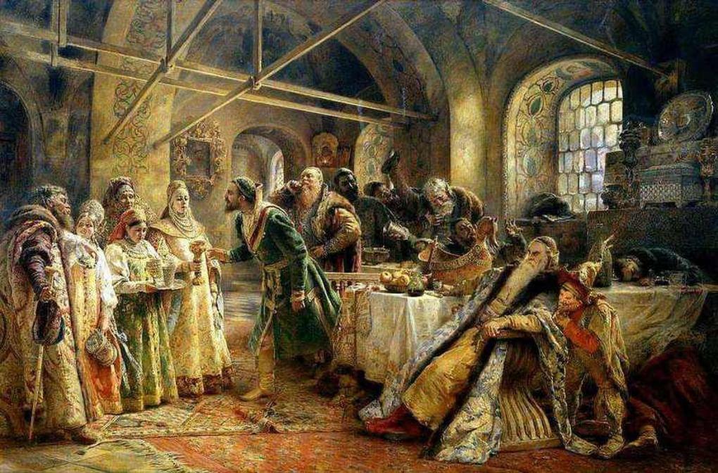 Константин Маковский. Поцелуйный обряд. 1895. Государственный Русский музей, Санкт-Петербург