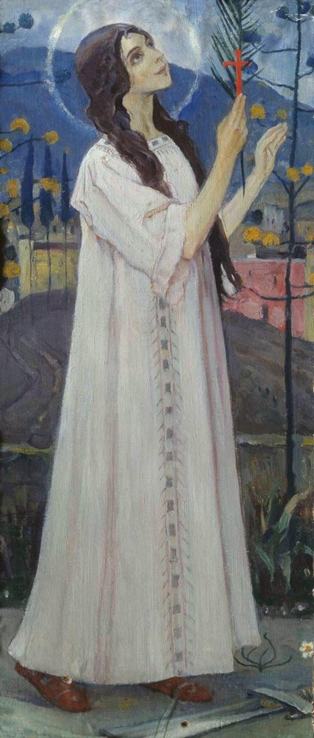 М. Нестеров. Святая Варвара (эскиз). 1890-е. Москва, Музей музыкальной культуры им. М.А. Глинки
