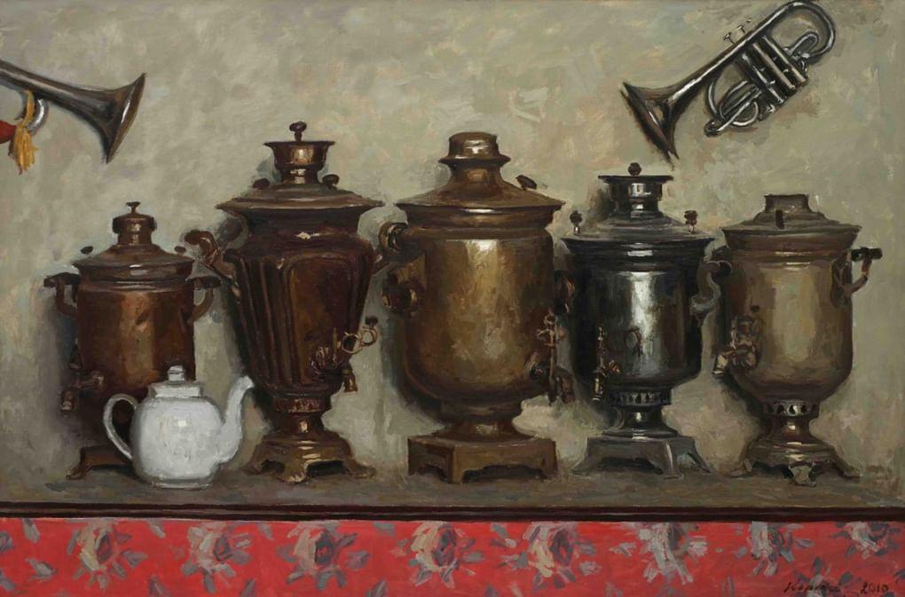Гелий Коржев. Рыцари чаепития. 2010. Институт русского реалистического искусства