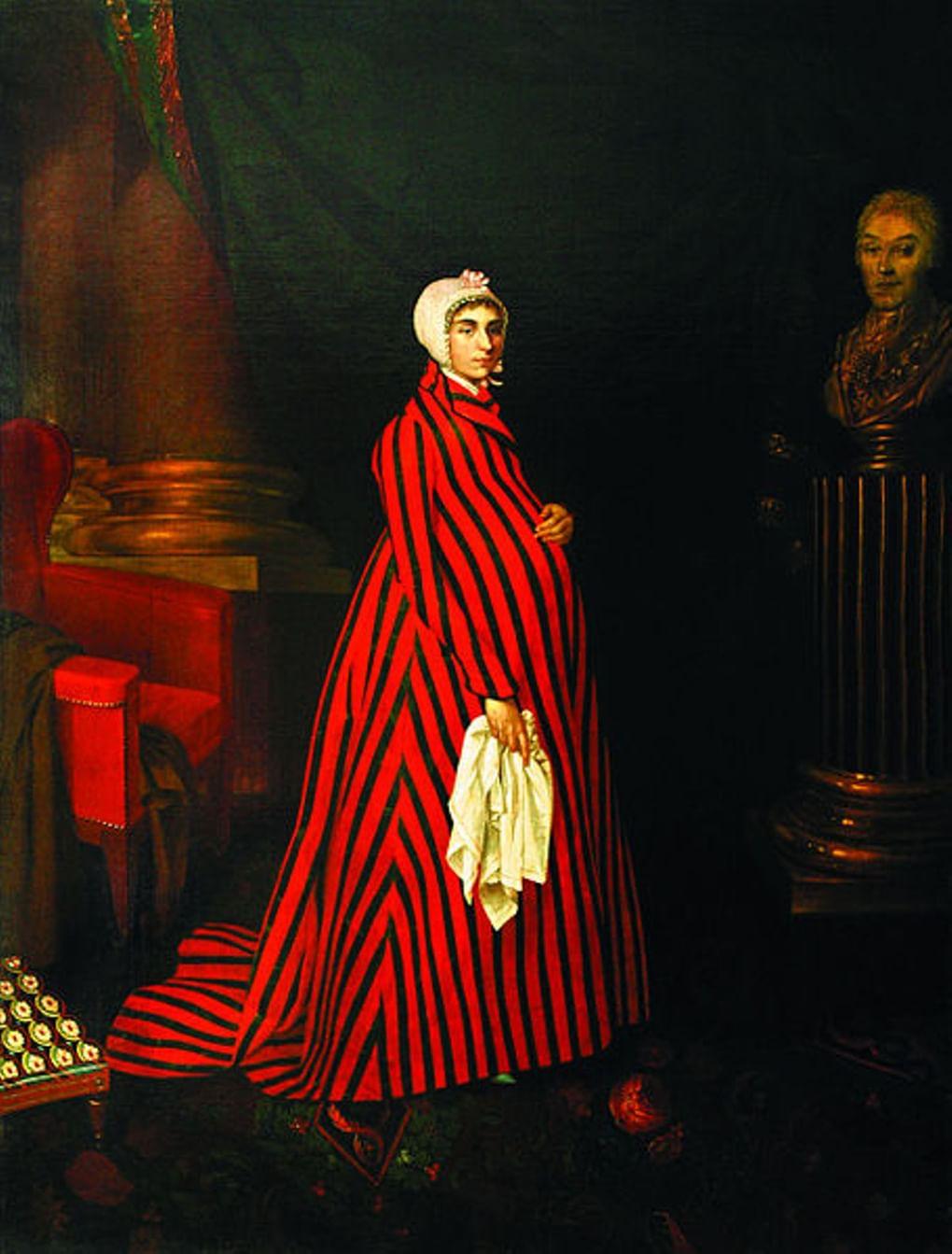Николай Аргунов. Портрет графини П.И. Шереметевой в полосатом халате. 1803