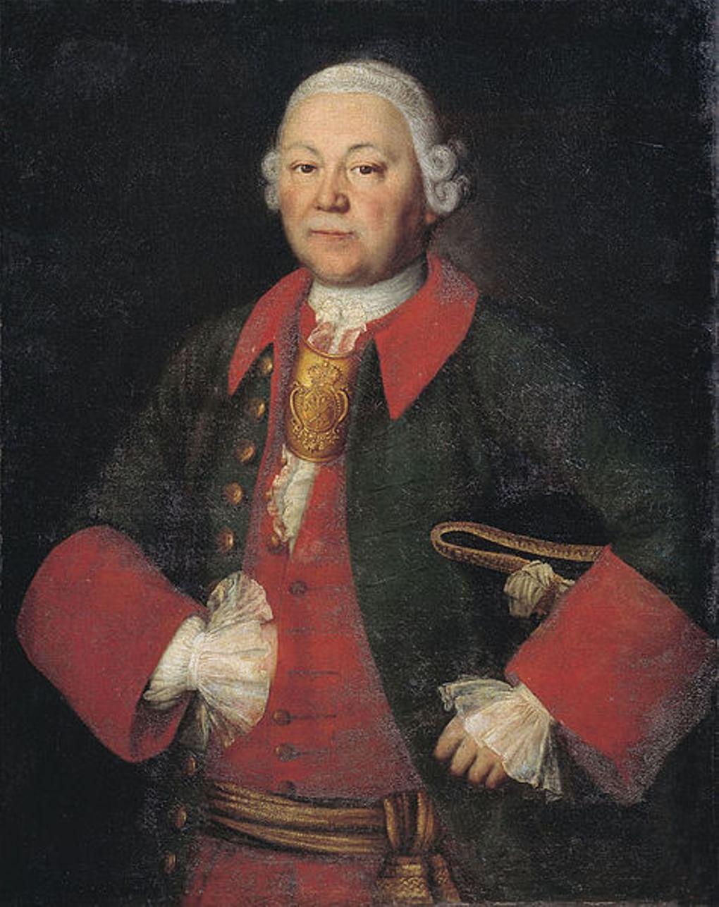 Мина Колокольников. Портрет князя И. Мещерского. 1756