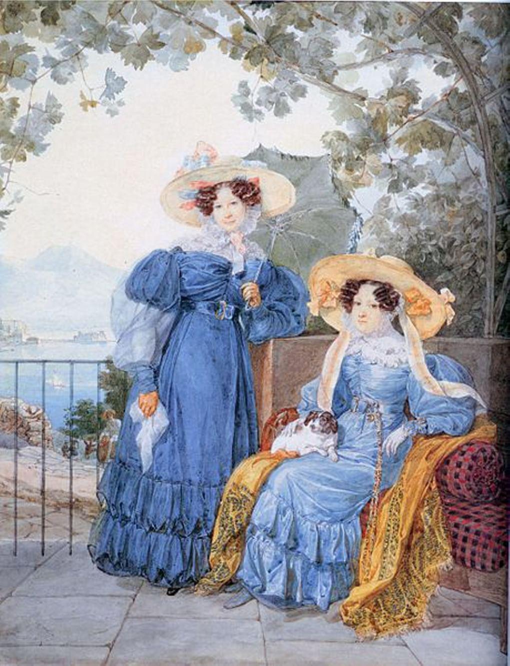 Александр Брюллов. Портрет Е. Воронцовой и Е. Голицыной. 1824–1825
