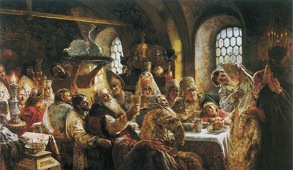 Константин Маковский. Боярский свадебный пир в XVII веке. 1883