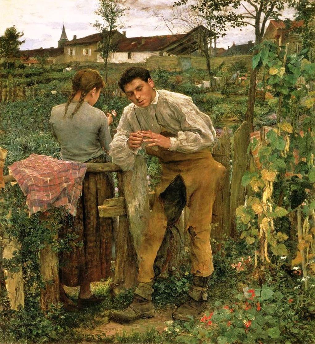 Ж. Бастьен-Лепаж. Деревенская любовь. 1882. ГМИИ