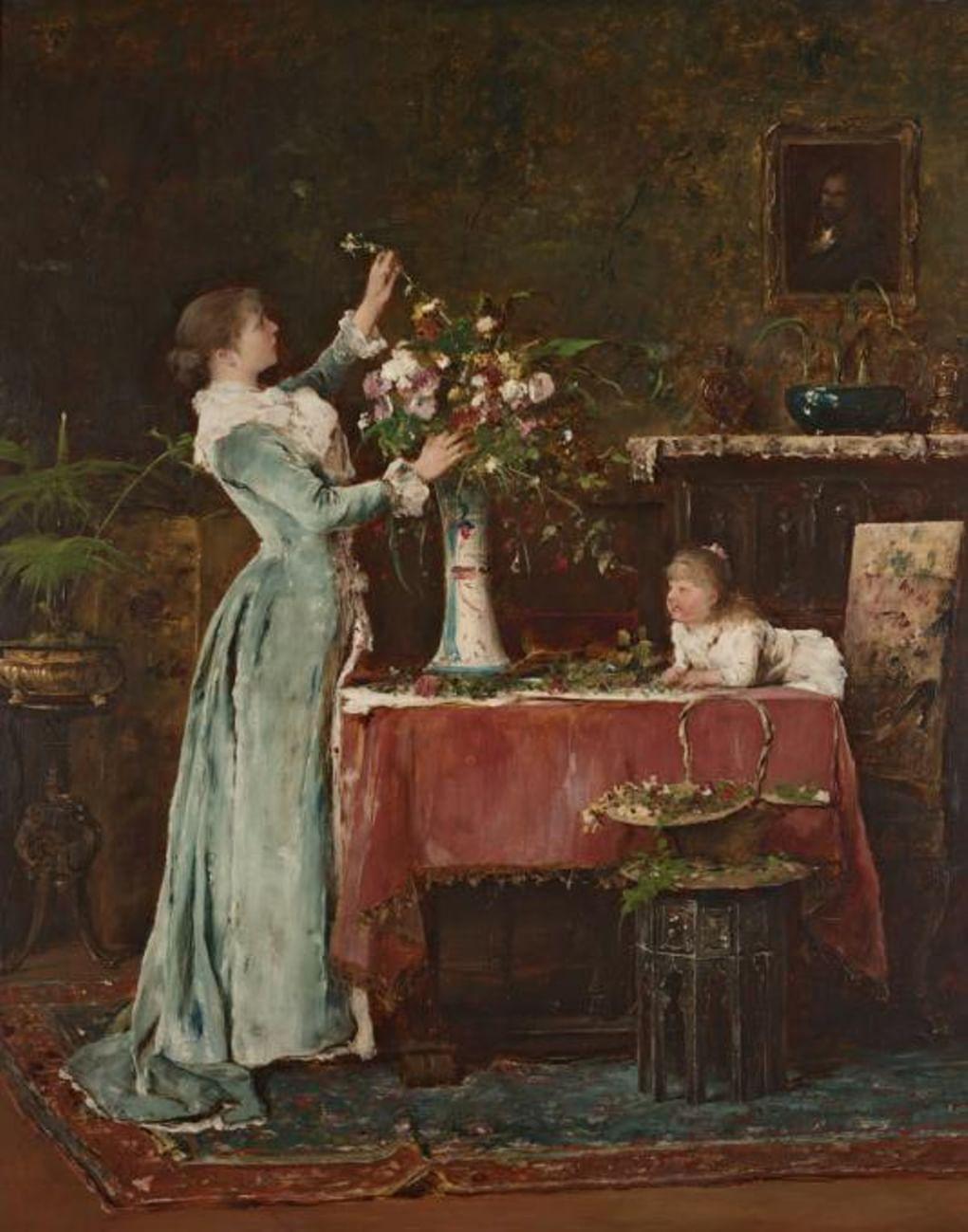 М. Мункачи. Составление букета. Ок. 1882. ГМИИ