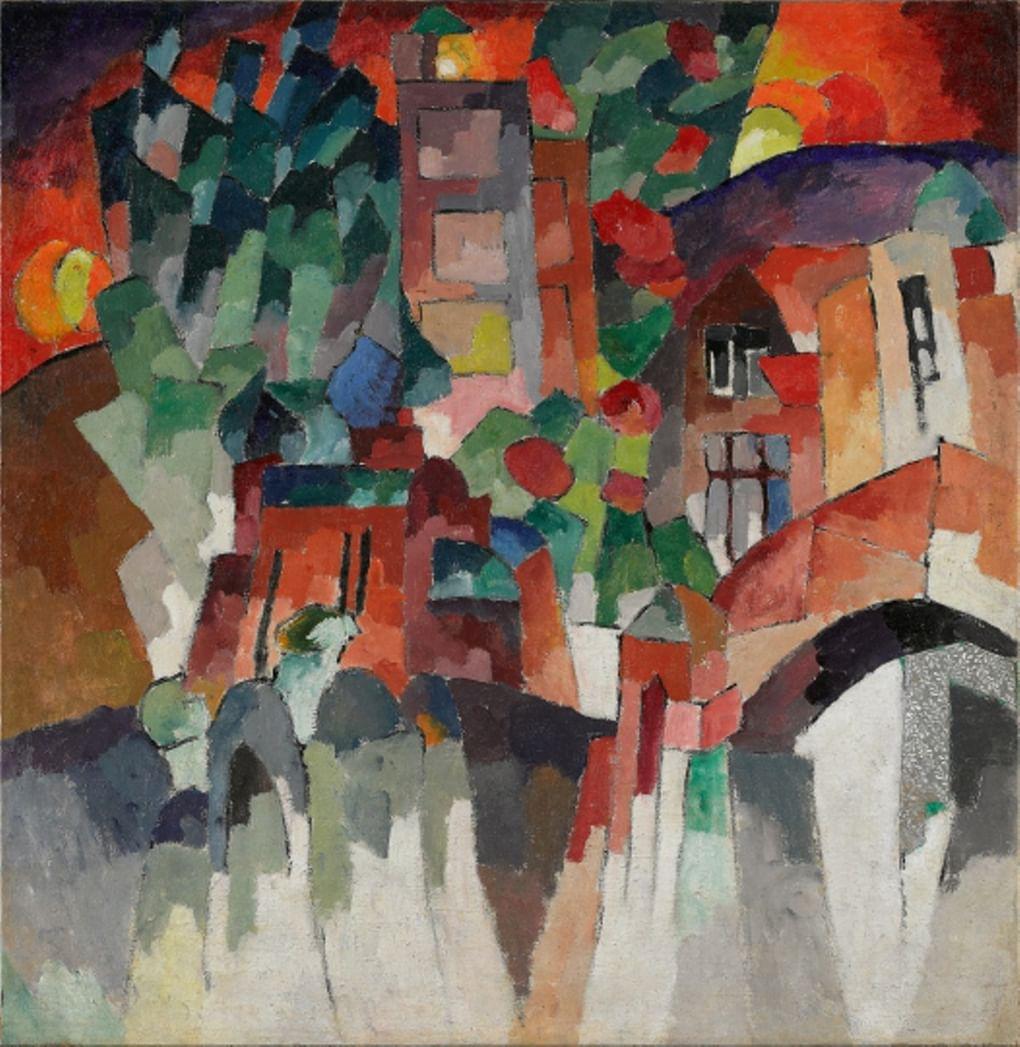 А. Лентулов. Пейзаж с воротами. Кисловодск. 1913. ГТГ