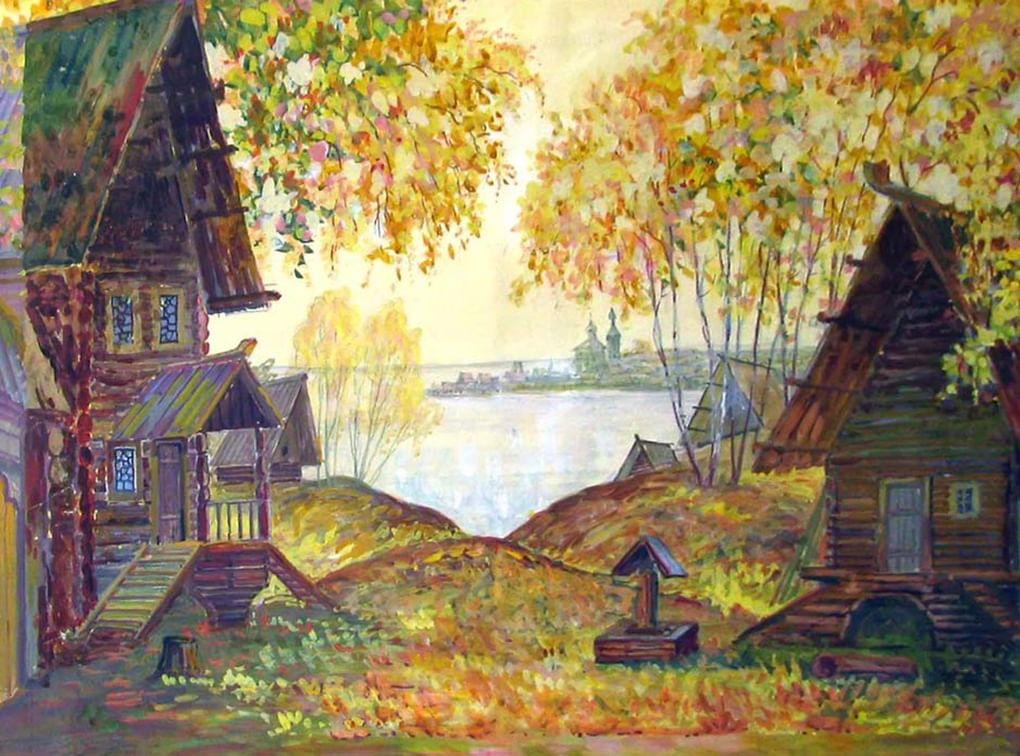 Петр Сперанский. Эскиз декораций к опере Михаила Глинки «Иван Сусанин». 1951. Частное собрание