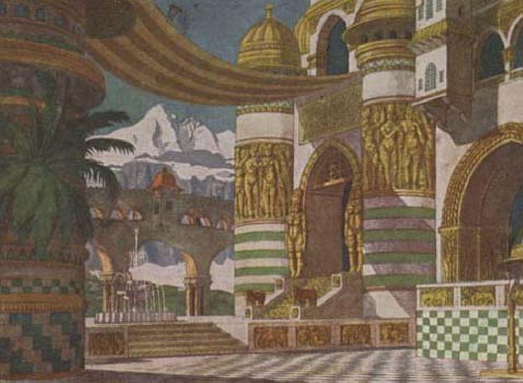 Иван Билибин. Дворец Черномора. Эскиз декораций к опере Михаила Глинки «Руслан и Людмила». 1900. Частное собрание