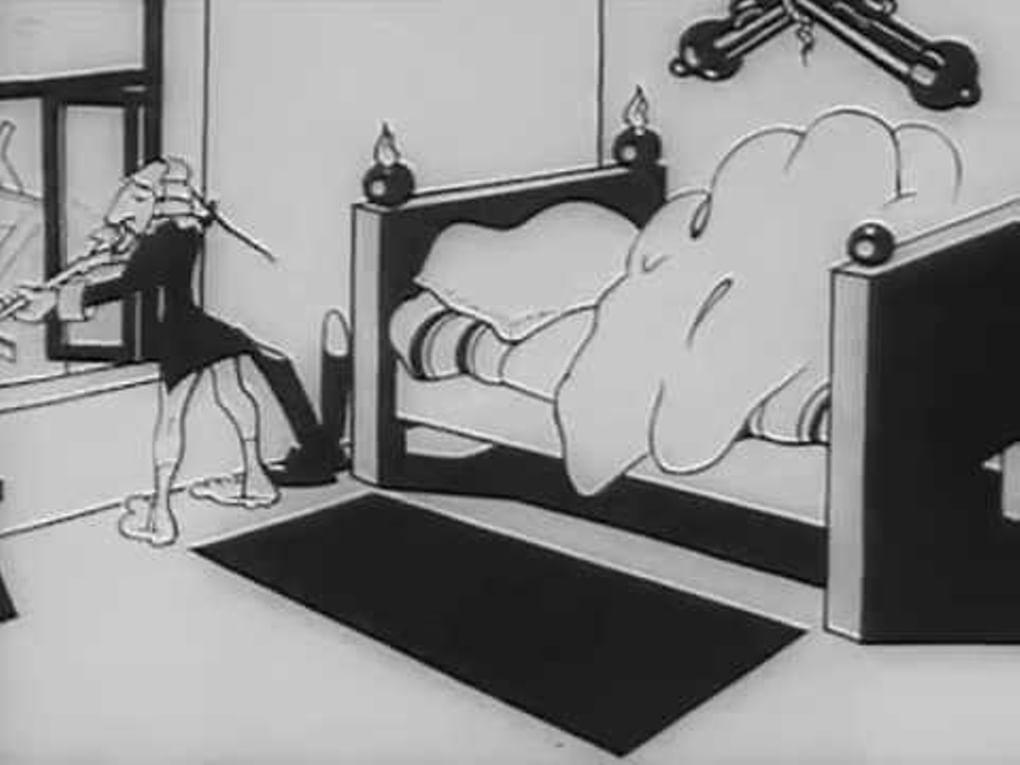Кадр из мультфильма «Похождения Мюнхгаузена». 1929 год