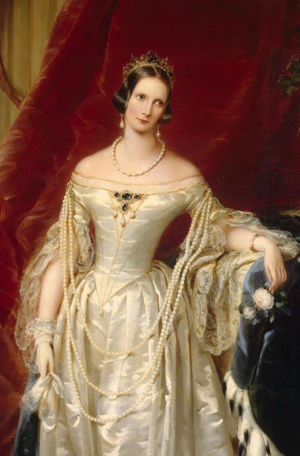 Кристина Робертсон. Портрет Александры Федоровны (фрагмент). 1840-е