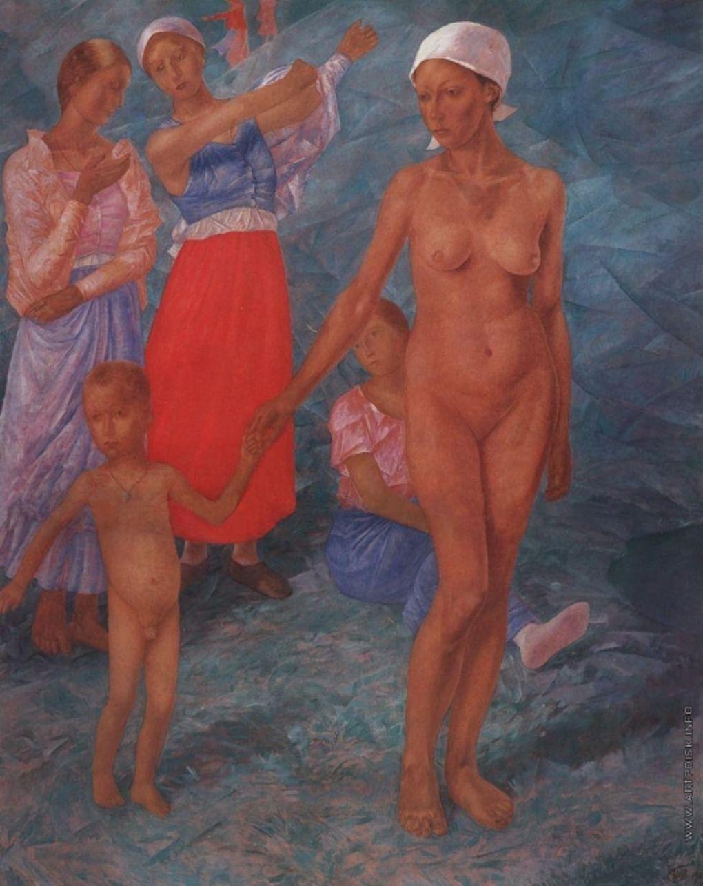 Кузьма Петров-Водкин. Утро. Купальщицы. 1917