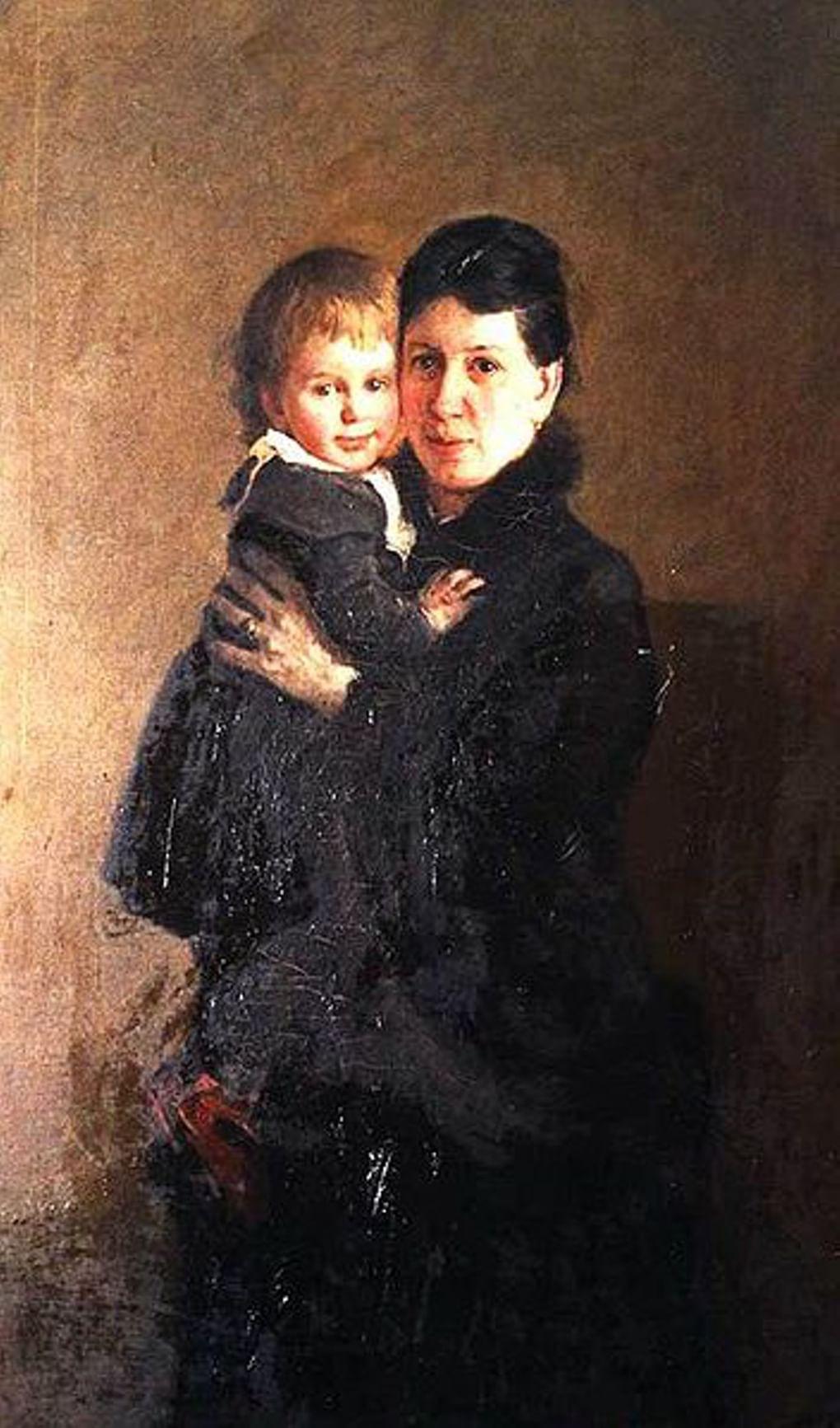 Николай Ге. Портрет Софьи Толстой с дочерью Александрой. 1886. Музей-усадьба Л.Н. Толстого «Ясная поляна»