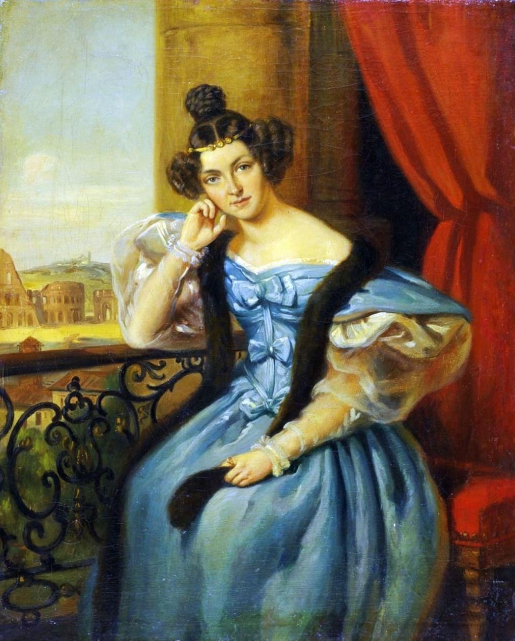 Копия Е.Б. Барсуковой с портрета Барди. Екатерина Николаевна Мещерская. 1830-е. Всероссийский музей А.С. Пушкина