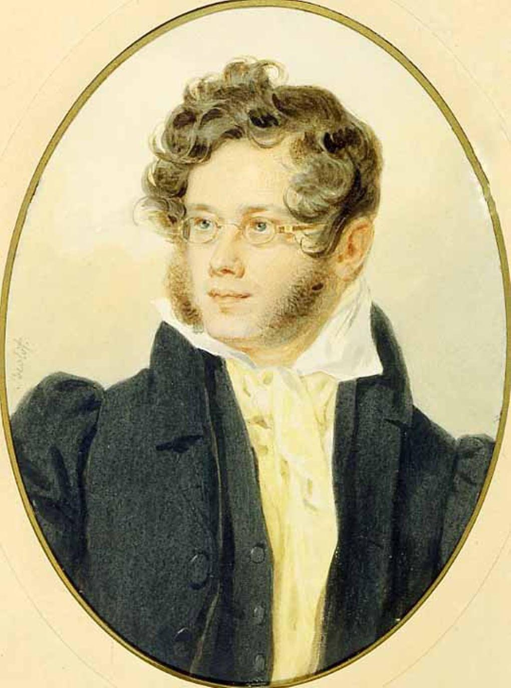 Петр Соколов. Портрет Петра Вяземского. 1824. ГЛМ