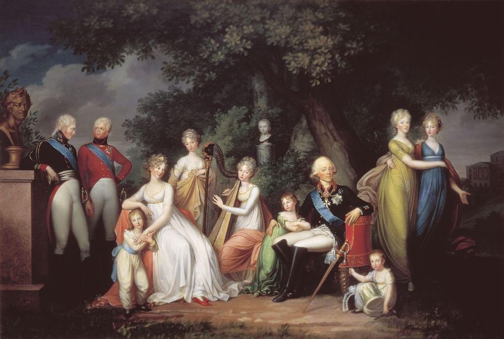 Гергардт Франц фон Кюгельген. Портрет Павла I с семьей. 1800