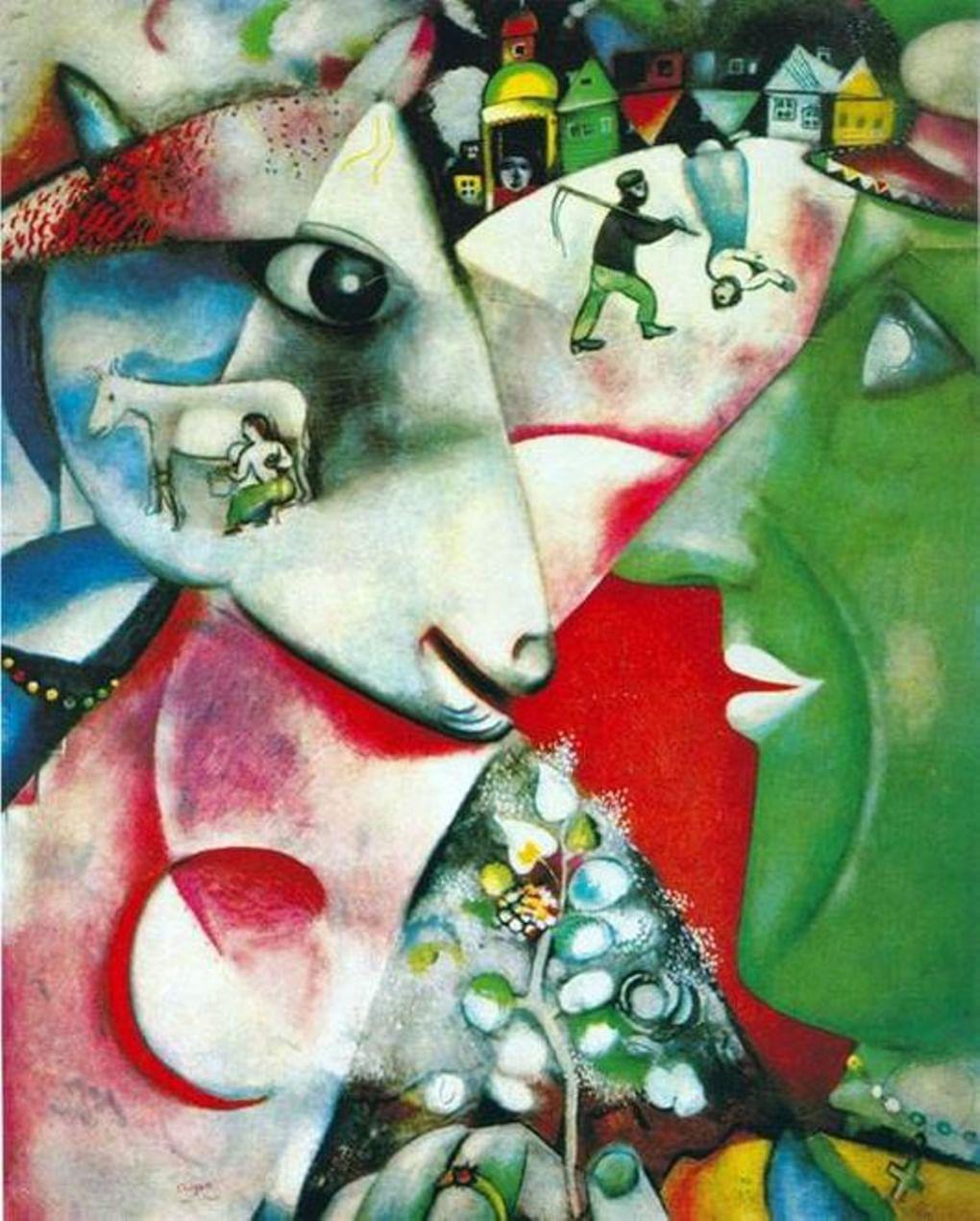 Марк Шагал. «Я и деревня». 1911