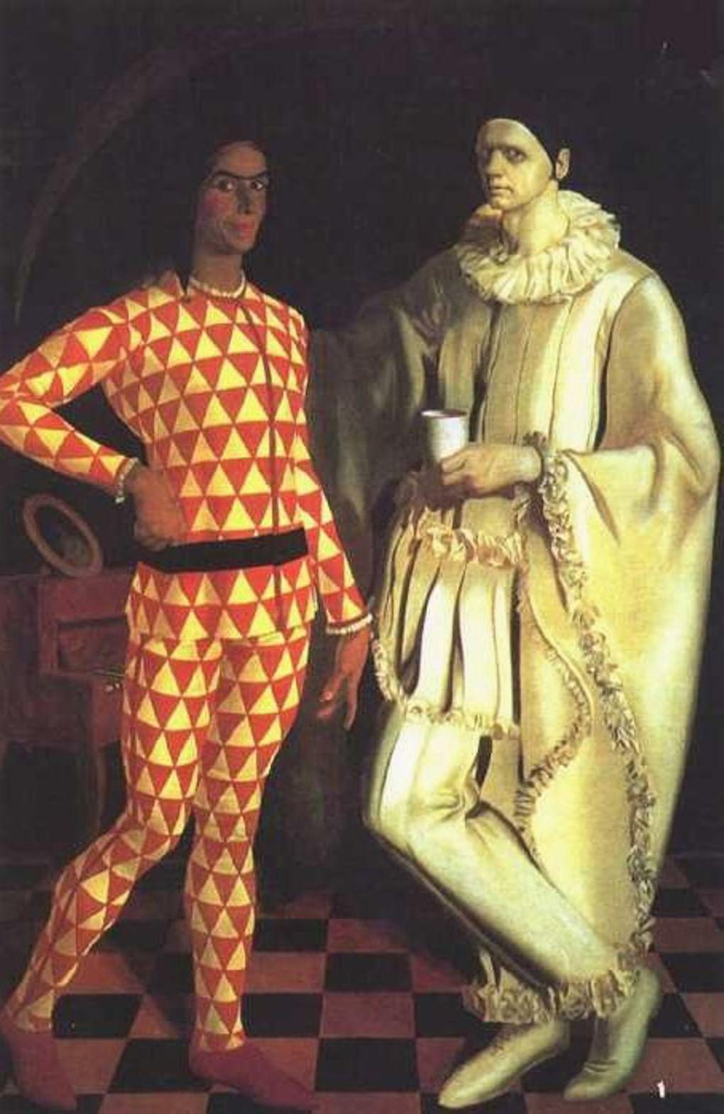 Василий Шухаев, Александр Яковлев. Автопортреты (Арлекин и Пьеро). 1914. ГРМ