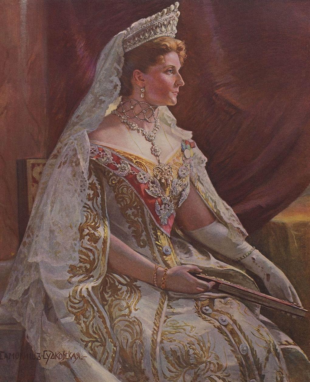 Елена Самокиш-Судковская. Портрет Александры Федоровны. Начало ХХ века. Королевская коллекция Великобритании
