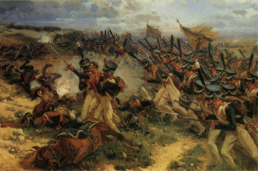 Николай Самокиш. Атака лейб-гвардии Литовского полка. 1912