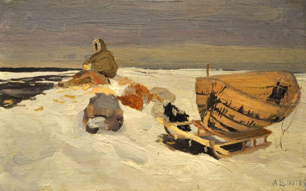 Александр Борисов. Самоед на берегу моря. 1901